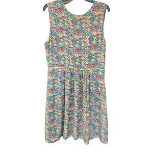 MATILDA JANE Hello Lovely Womens Gray FLORAL FLARE Size 12 Dress